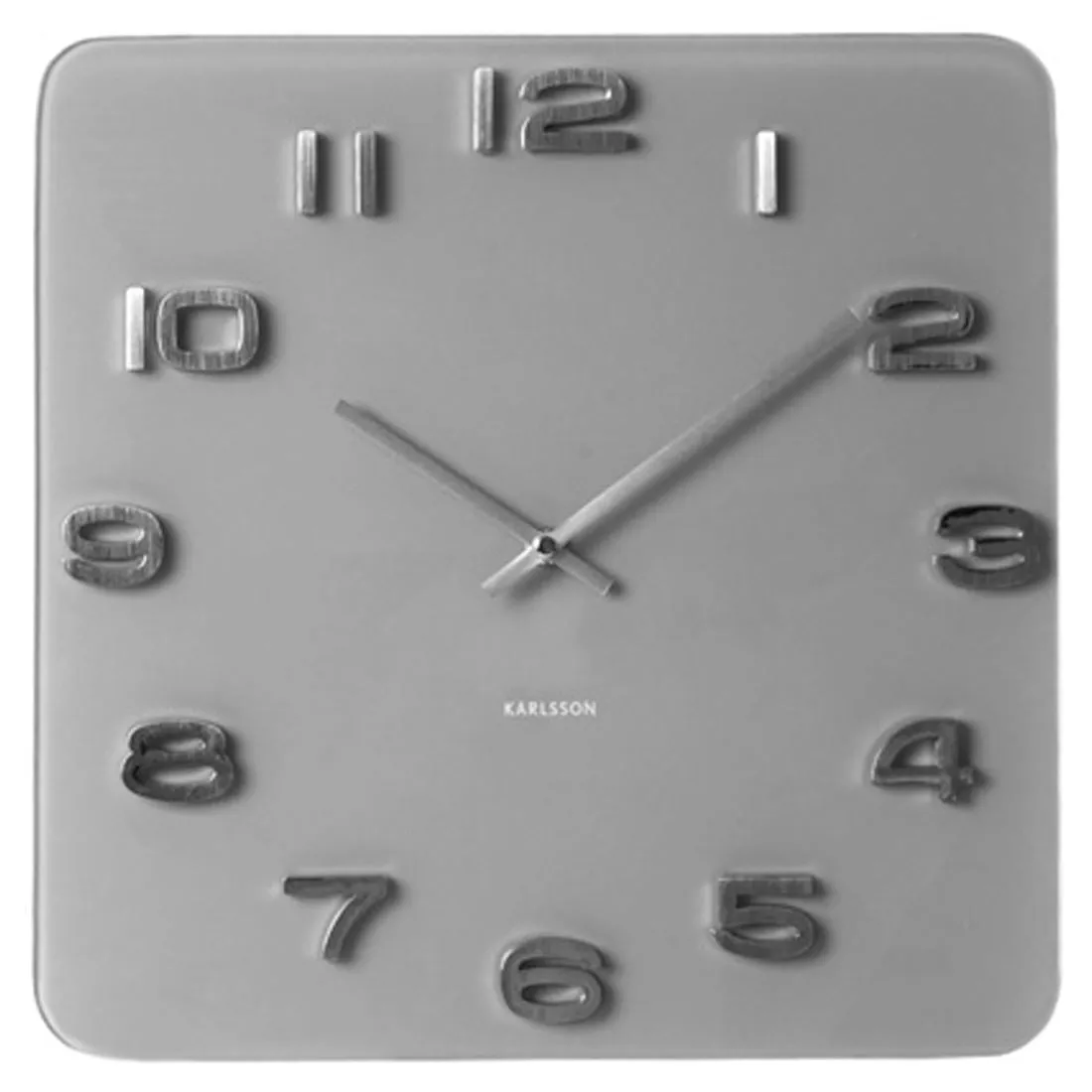 Karlsson Vintage Glass 3D Numbers Square & Round 35cm Wall Clock