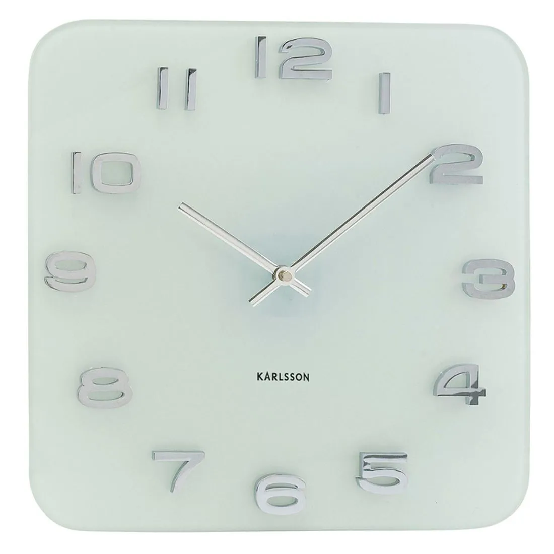 Karlsson Vintage Glass 3D Numbers Square & Round 35cm Wall Clock