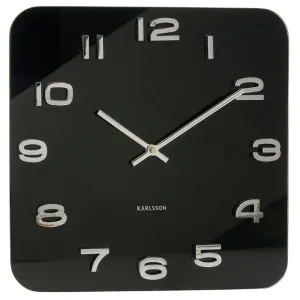 Karlsson Vintage Glass 3D Numbers Square & Round 35cm Wall Clock