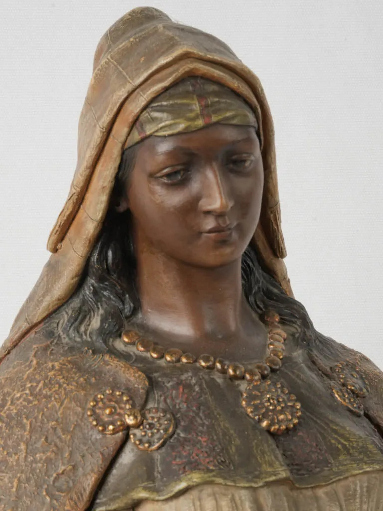 Late 19th-Century  Terracotta Statue of Abla, Desurmont & Goldscheider (1845–1897) 28¼"