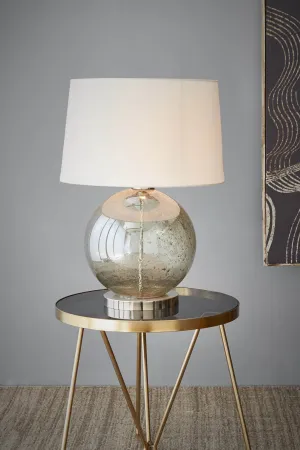 Lustre Ball Table - Pale Green - Stone Effect Glass Ball Table Lamp