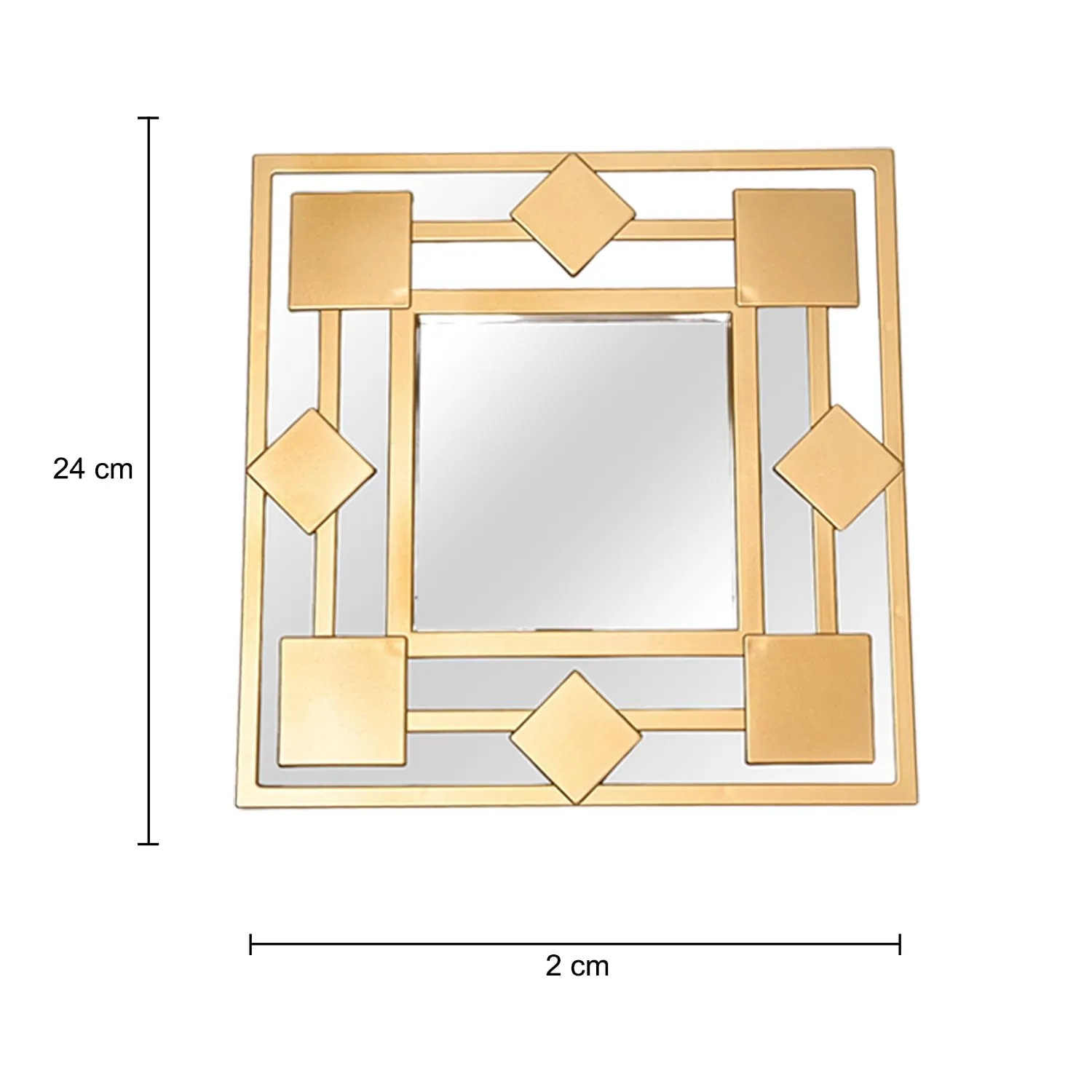 Market99 Wall - Set of 3 Wall Mirror | Durable & Rust Proof, Ideal for Girls, Girls Bedroom, Bedroom Décor, Powder Room, Quirky Room Décor Gold