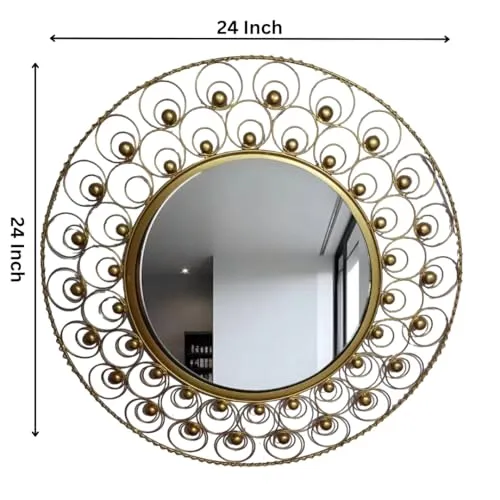 M/S M.L. CREATIONS ARTISTIC WALL MIRROR OR GOLDEN WALL MIRROR