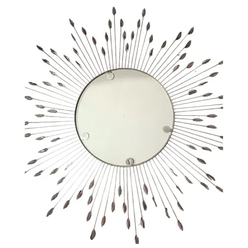 M/S M.L. Creations Sun STREEK Wall Mirror Or Antique Wall Mirror Metal and Glass Wall Mirror