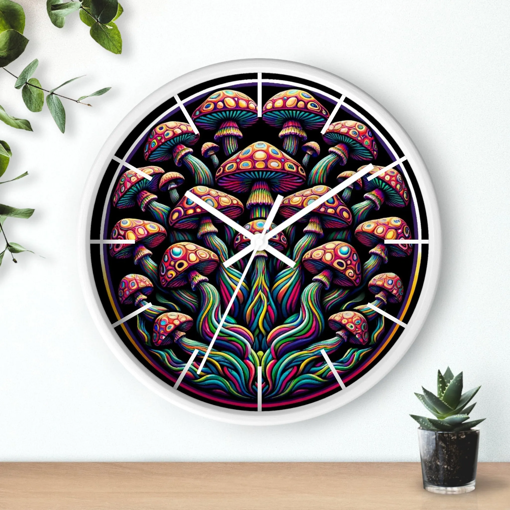 Mushroom Mystique 10" Wall clock #5