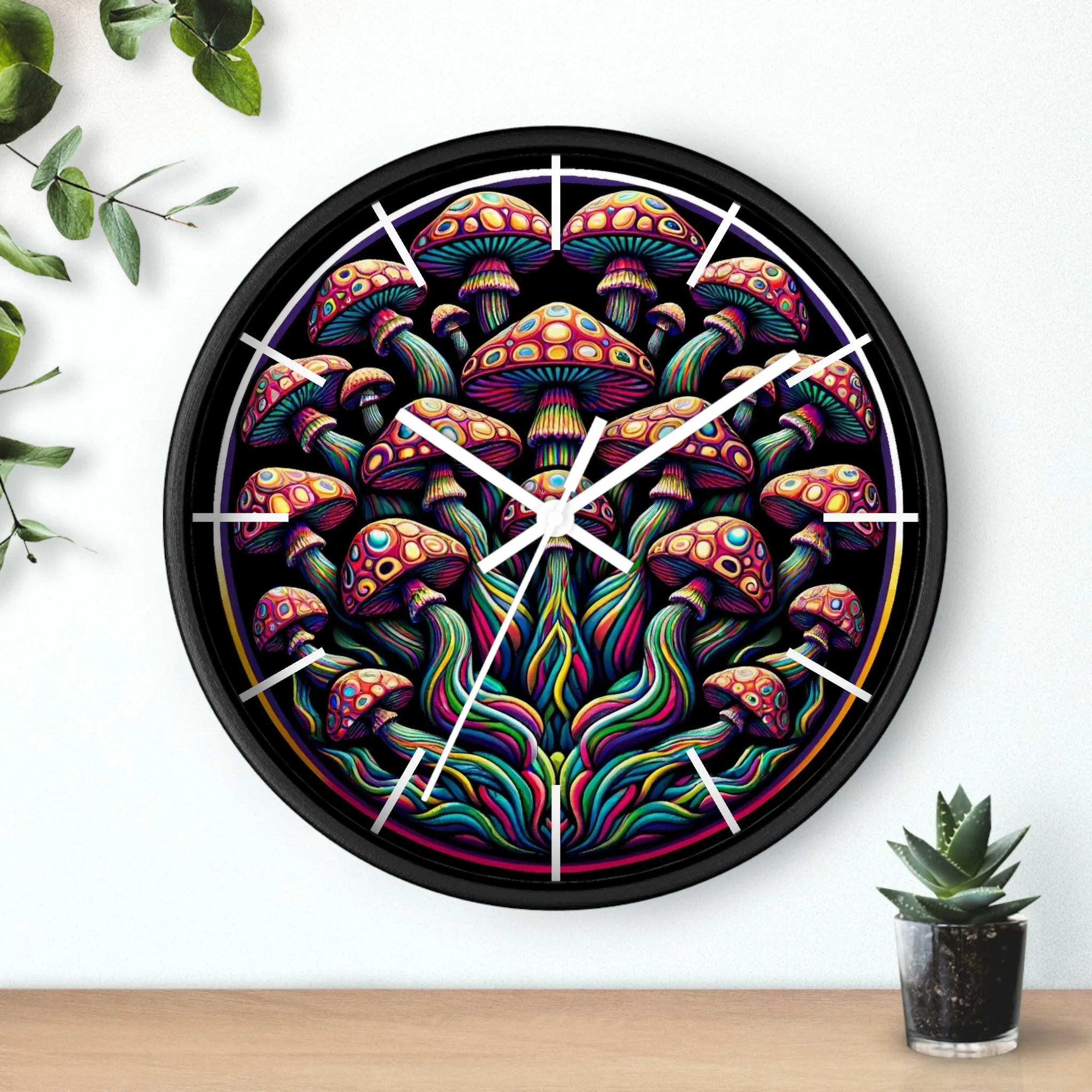 Mushroom Mystique 10" Wall clock #5