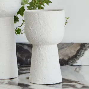 Nico Rustic Planter in White