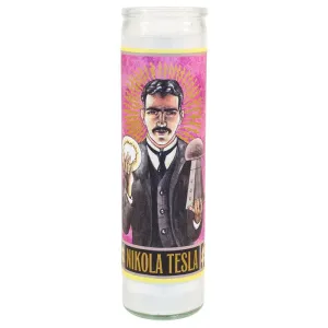 Nikola Tesla Secular Saint Candle