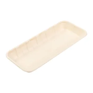 No PFAS added 10" x 4.25" x 1" Molded Fiber Mini Trays, Case of 500