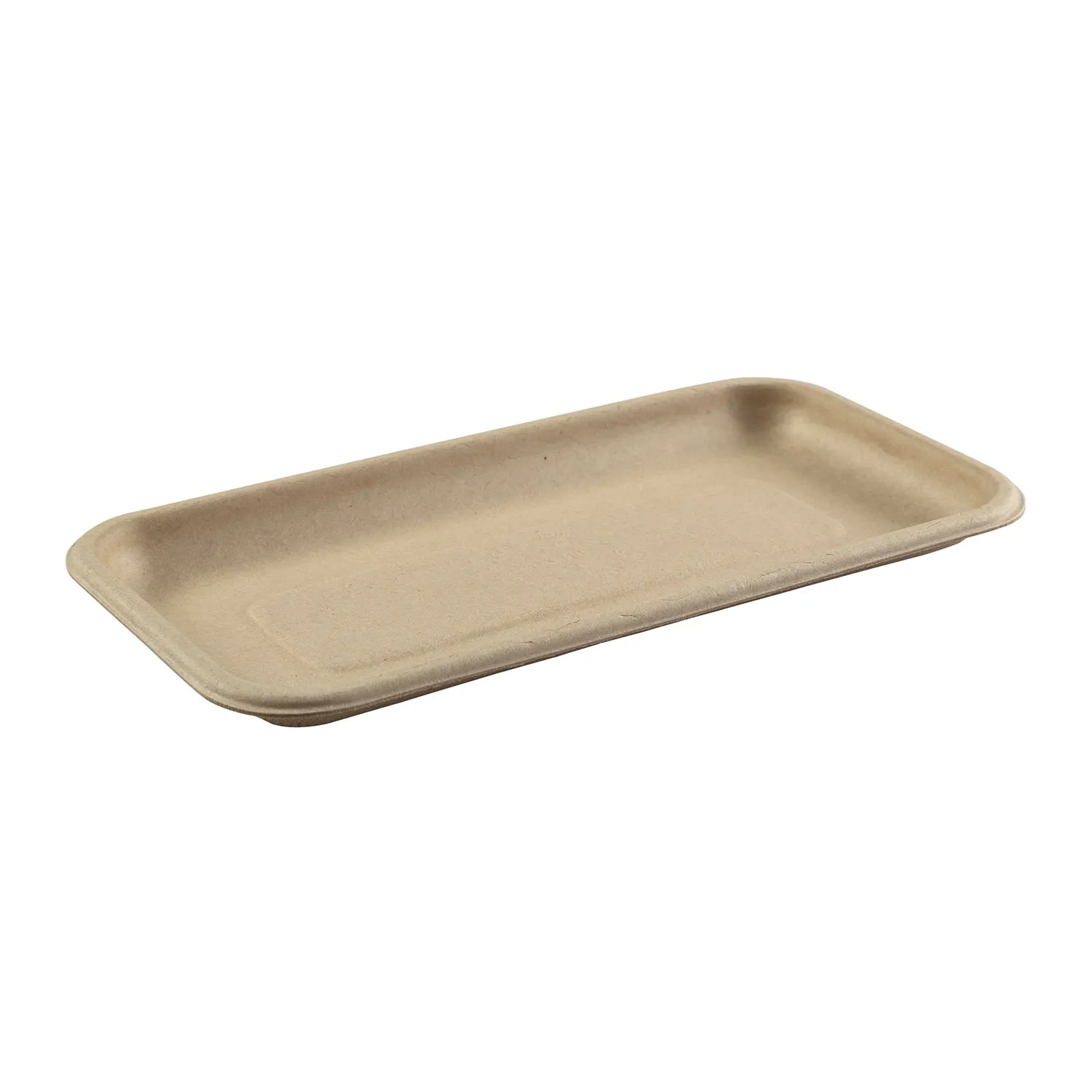 No PFAS added 8.3" x 4.5" x 0.6" Molded Fiber Mini Trays, Case of 500