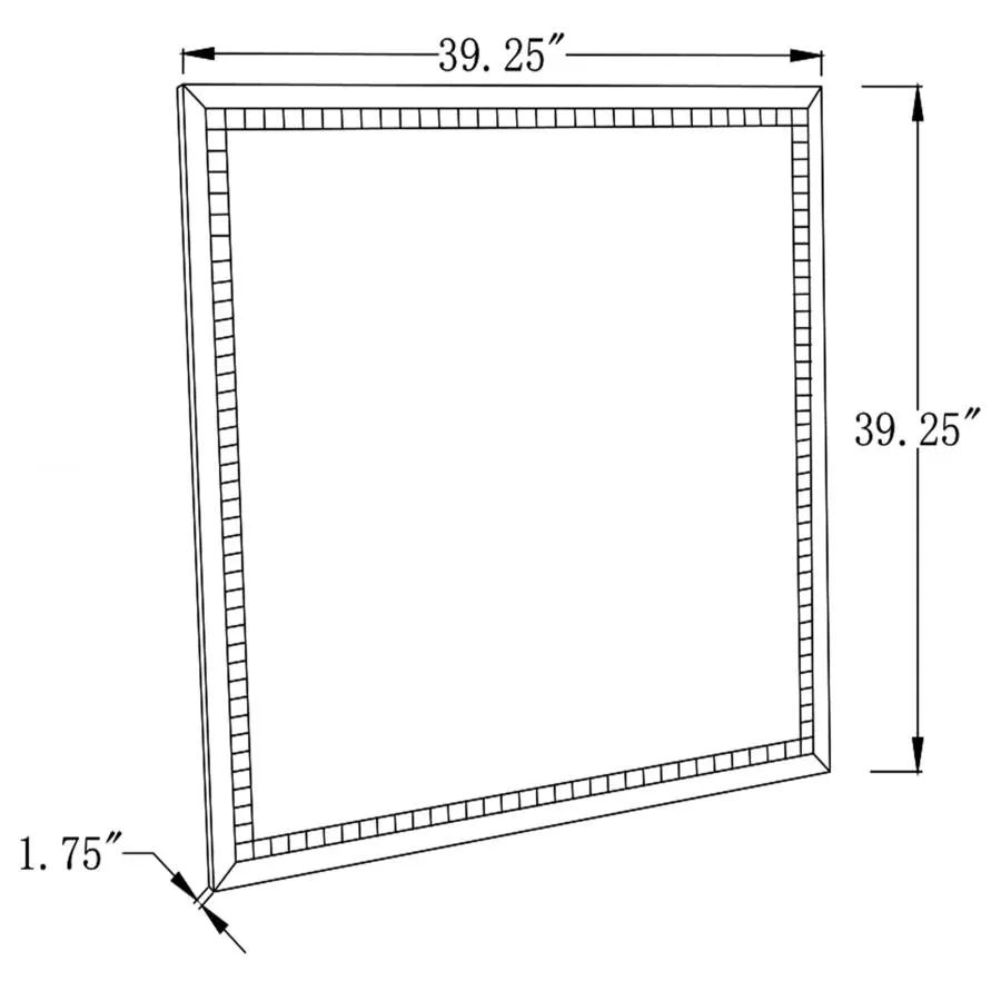 Noelle Square Wall Mirror With LED Lights