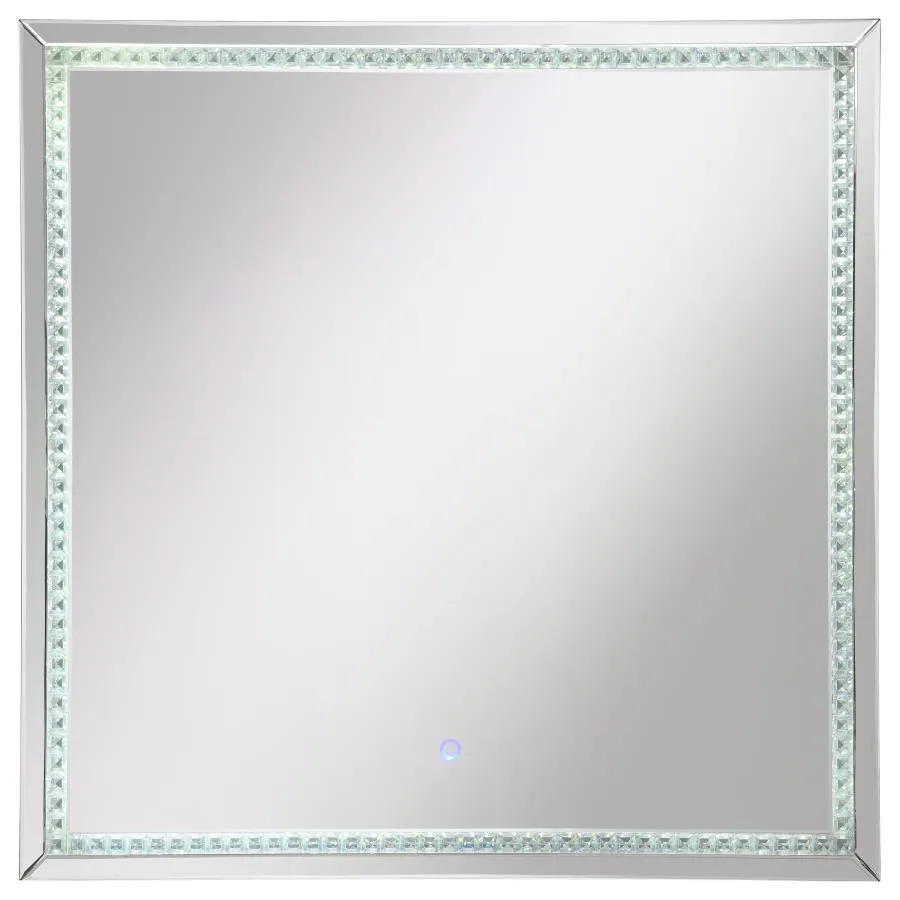 Noelle Square Wall Mirror With LED Lights