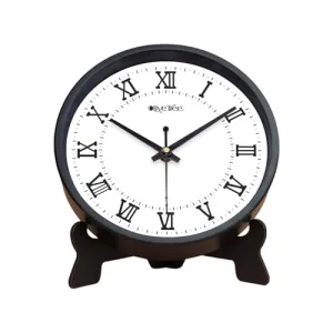 Olive Tree 8-Inch Plastic Analog Wall Clock/Table Clock - Modern Dial Latest Stylish Table Clock (Black Frame, Quartz Movement)-1020