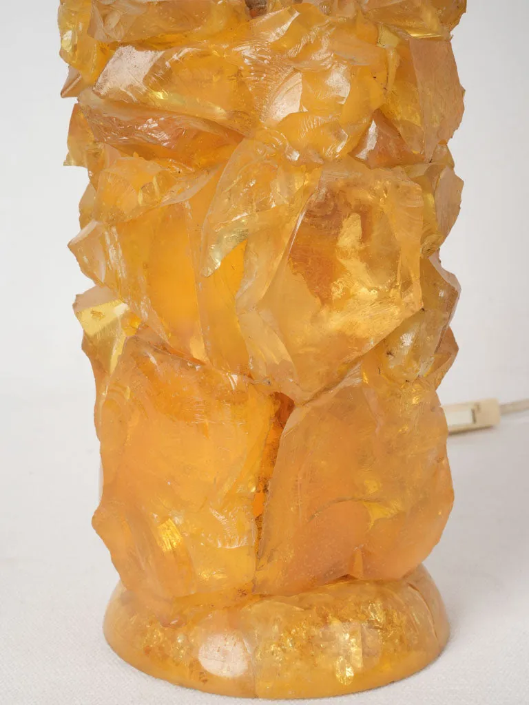 Orange resin table lamp attributed to Pierre Giraudon (1923-2012) - 17¼"