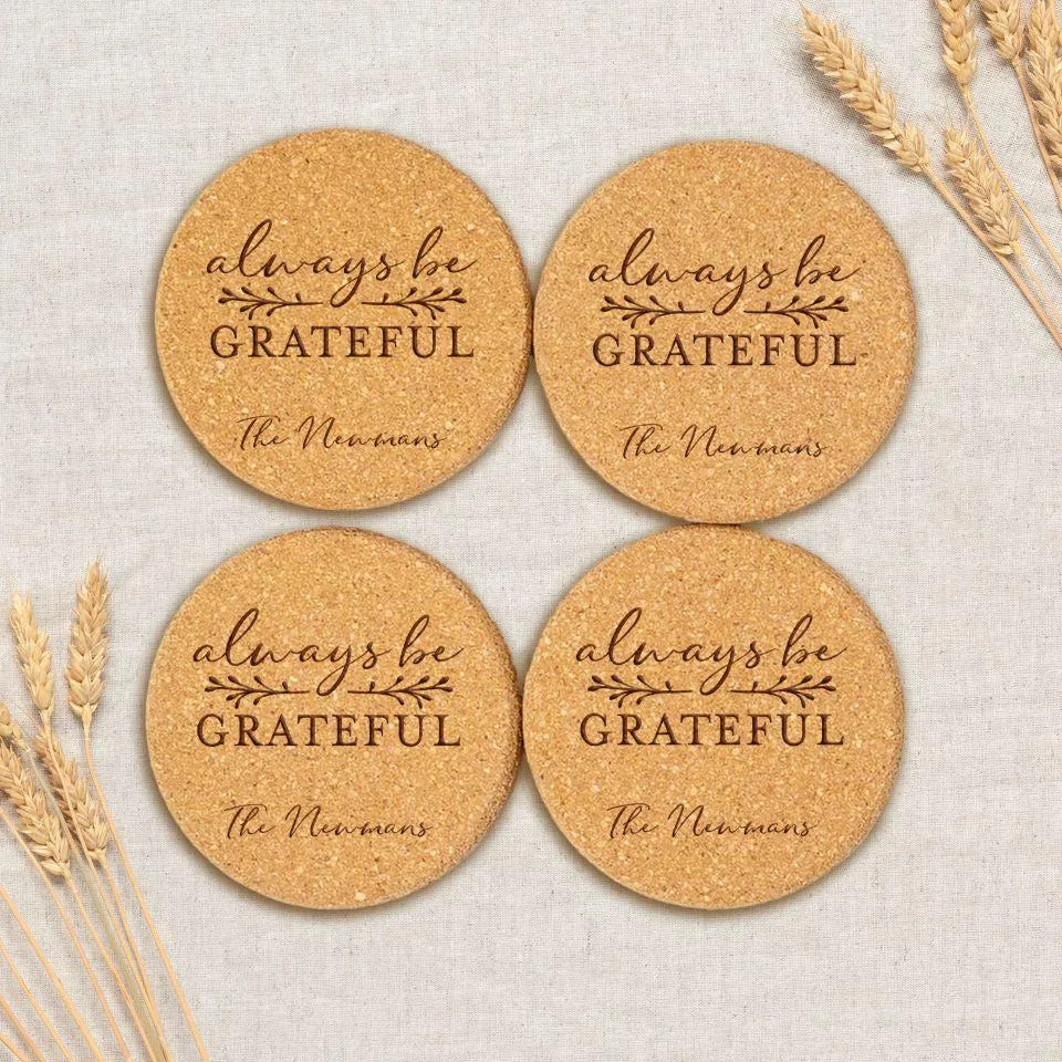 Personalized Fall Cork Coasters