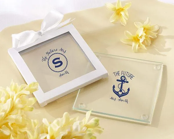 Personalized Glass Coasters - Wedding (Set of 12)