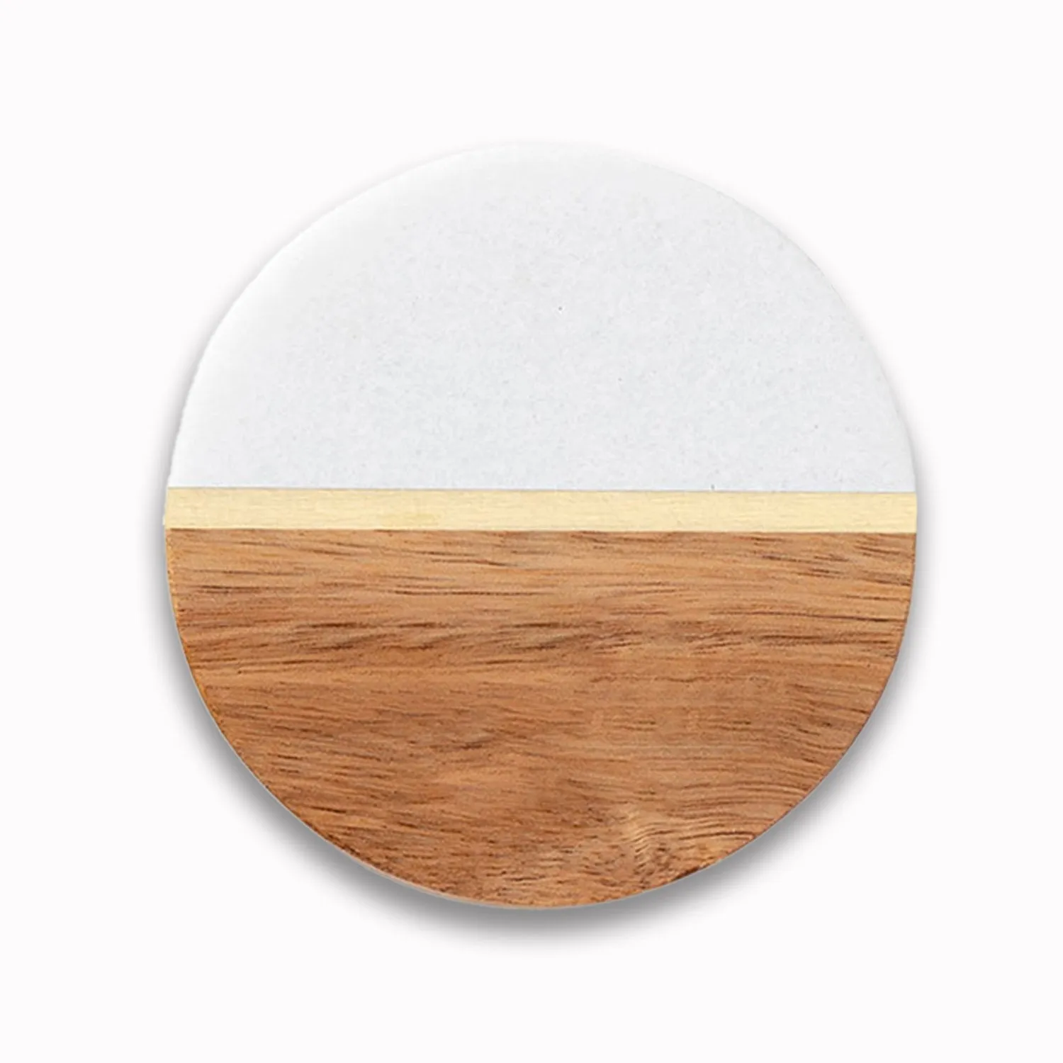 Personalized Marble and Acacia Coasters Set of 4