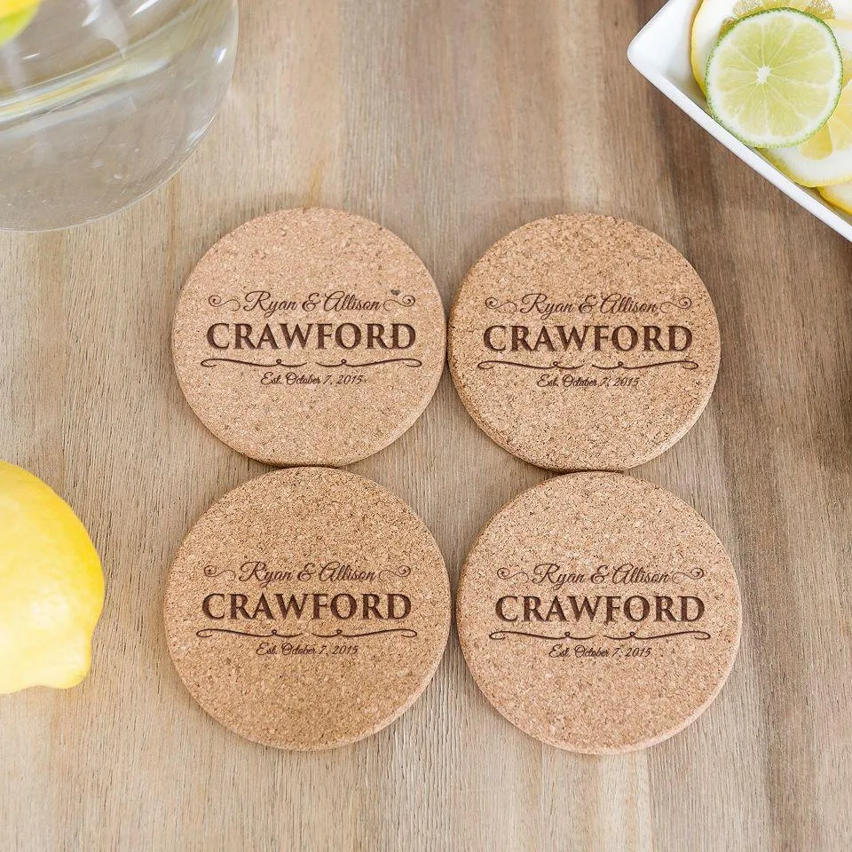 Personalized Thick Cork Coasters