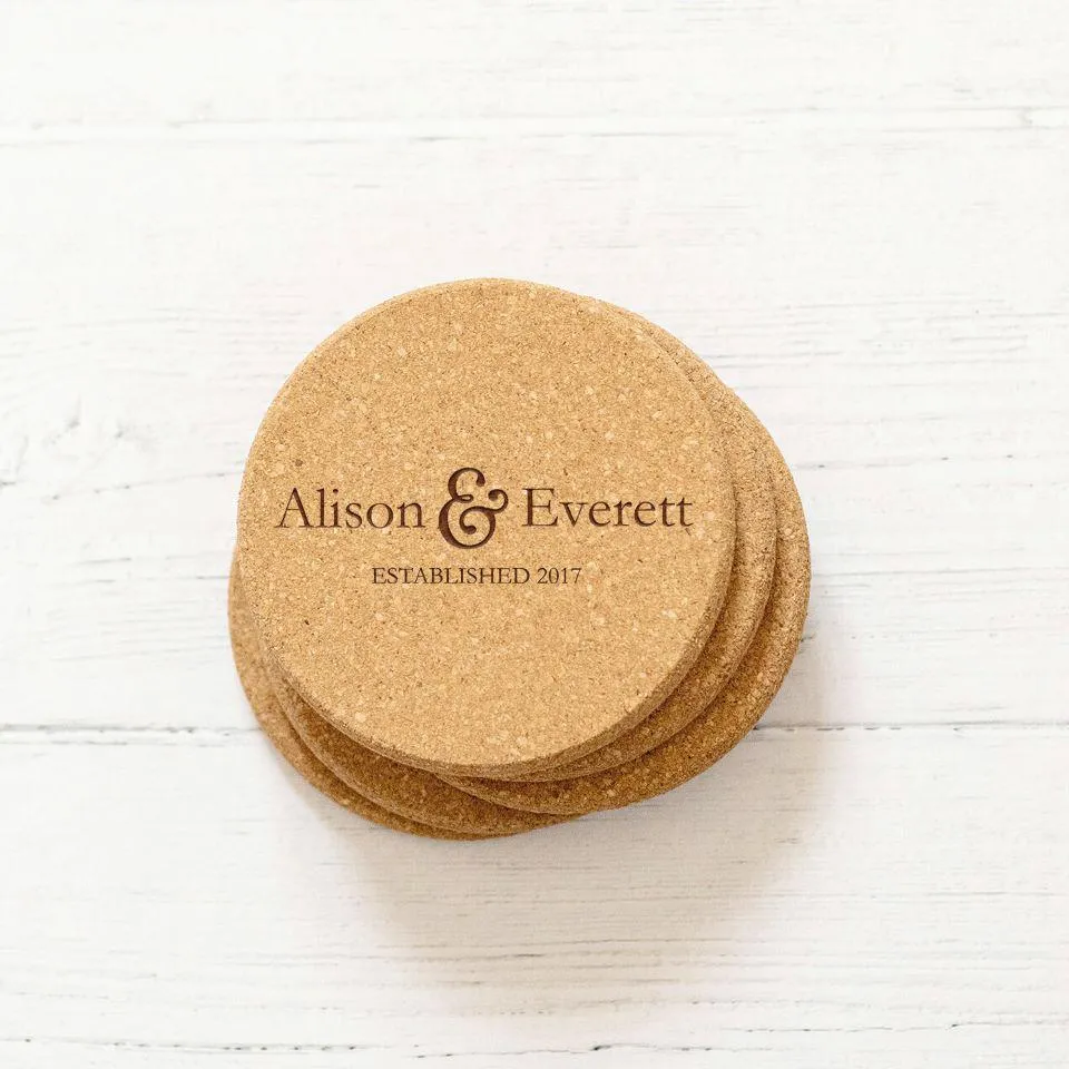 Personalized Thick Cork Coasters