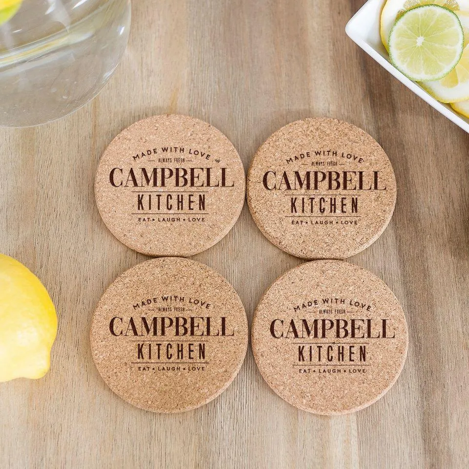 Personalized Thick Cork Coasters