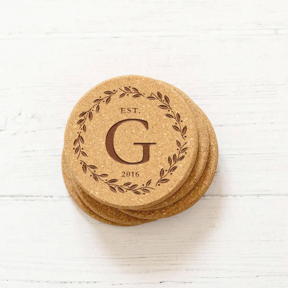 Personalized Thick Cork Coasters