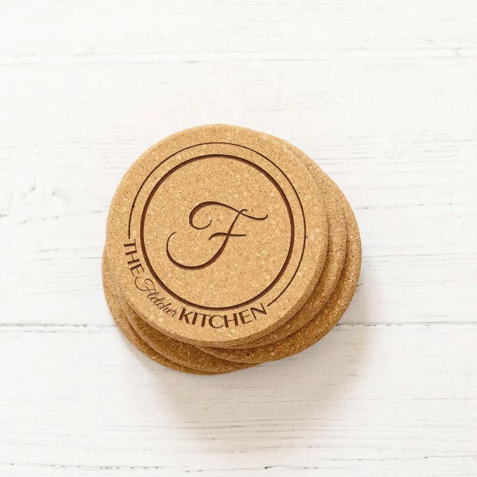 Personalized Thick Cork Coasters