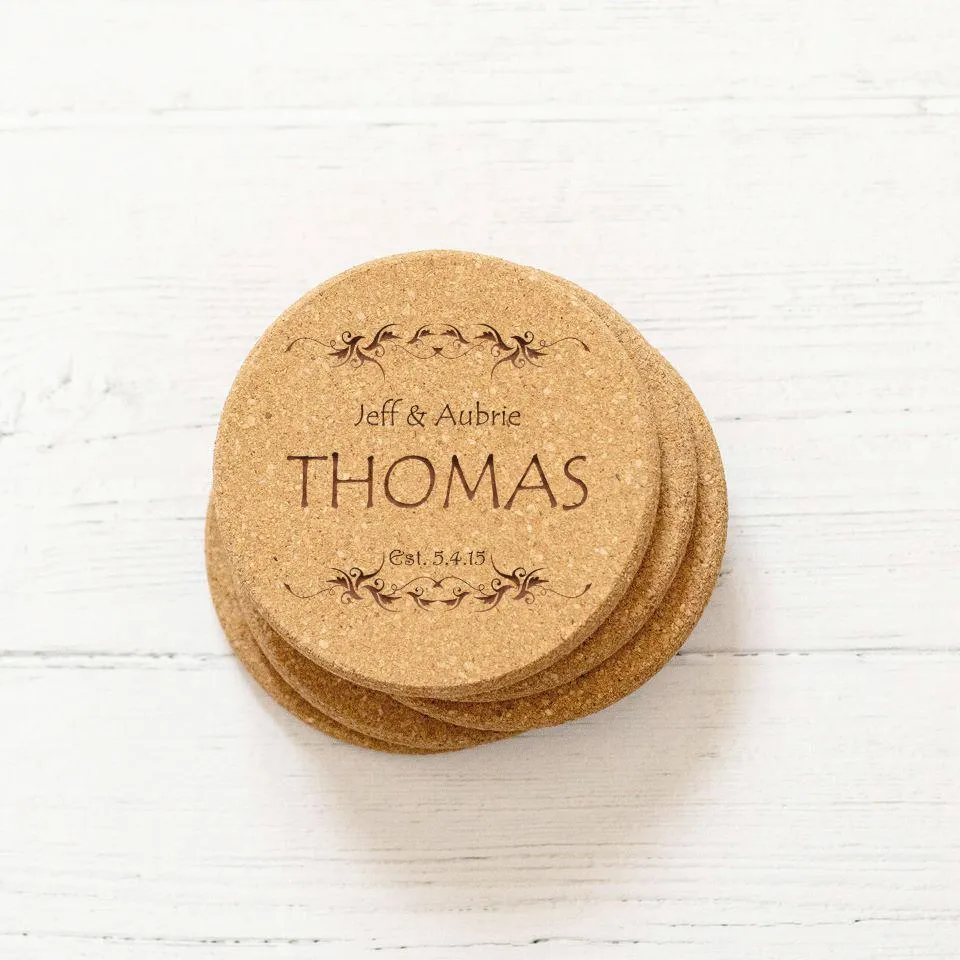 Personalized Thick Cork Coasters