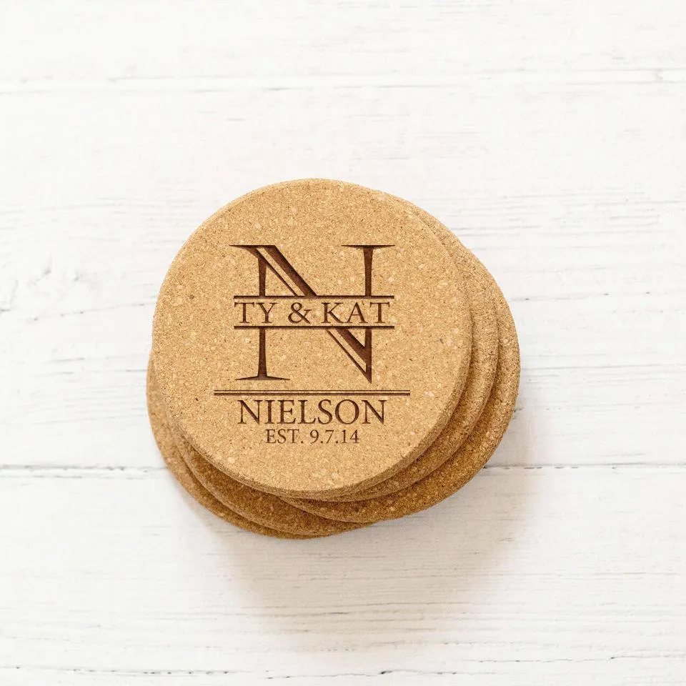 Personalized Thick Cork Coasters