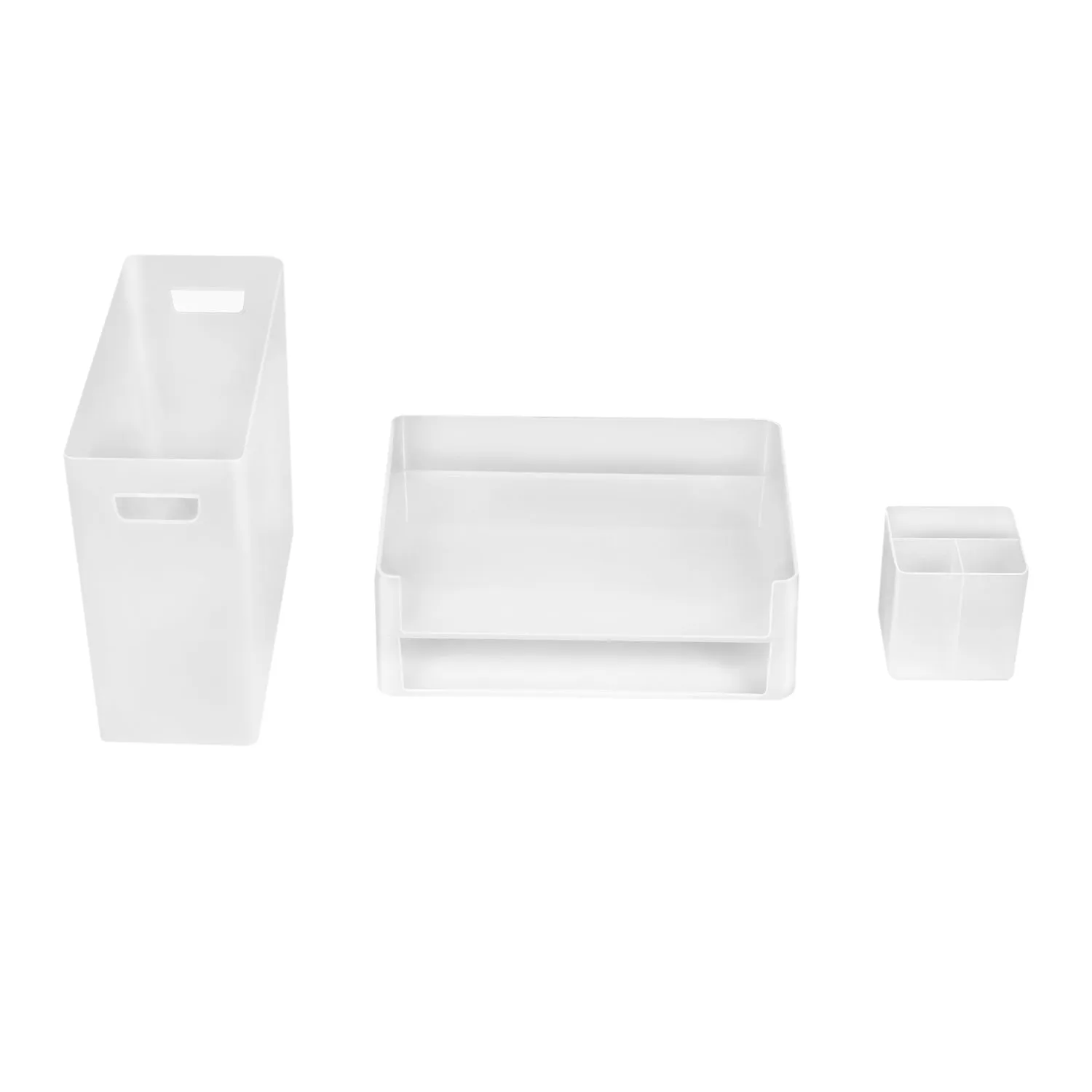 Plastic Desktop Organizer Set