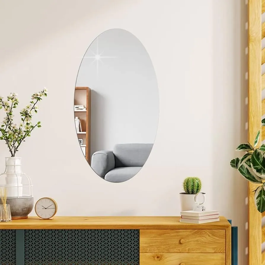 Premium Oval Wall Mirror, 20 x 30 cm (Royal GHAR)