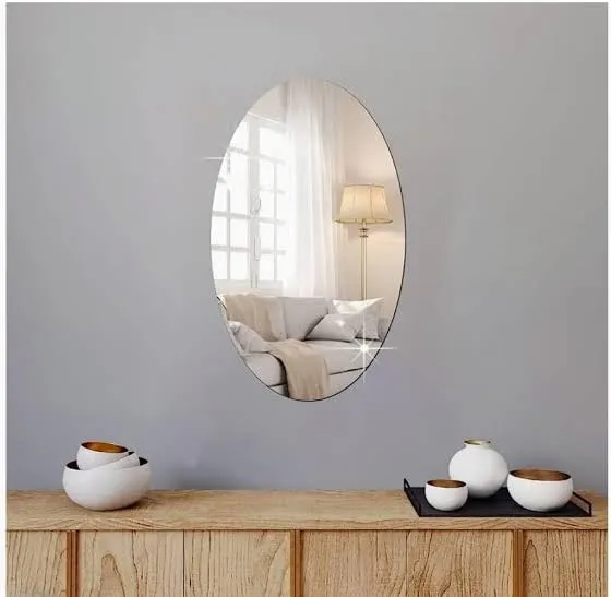 Premium Oval Wall Mirror, 20 x 30 cm (Royal GHAR)