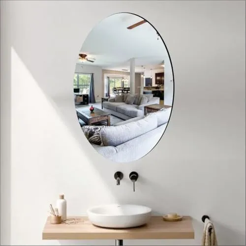 Premium Oval Wall Mirror, 20 x 30 cm (Royal GHAR)