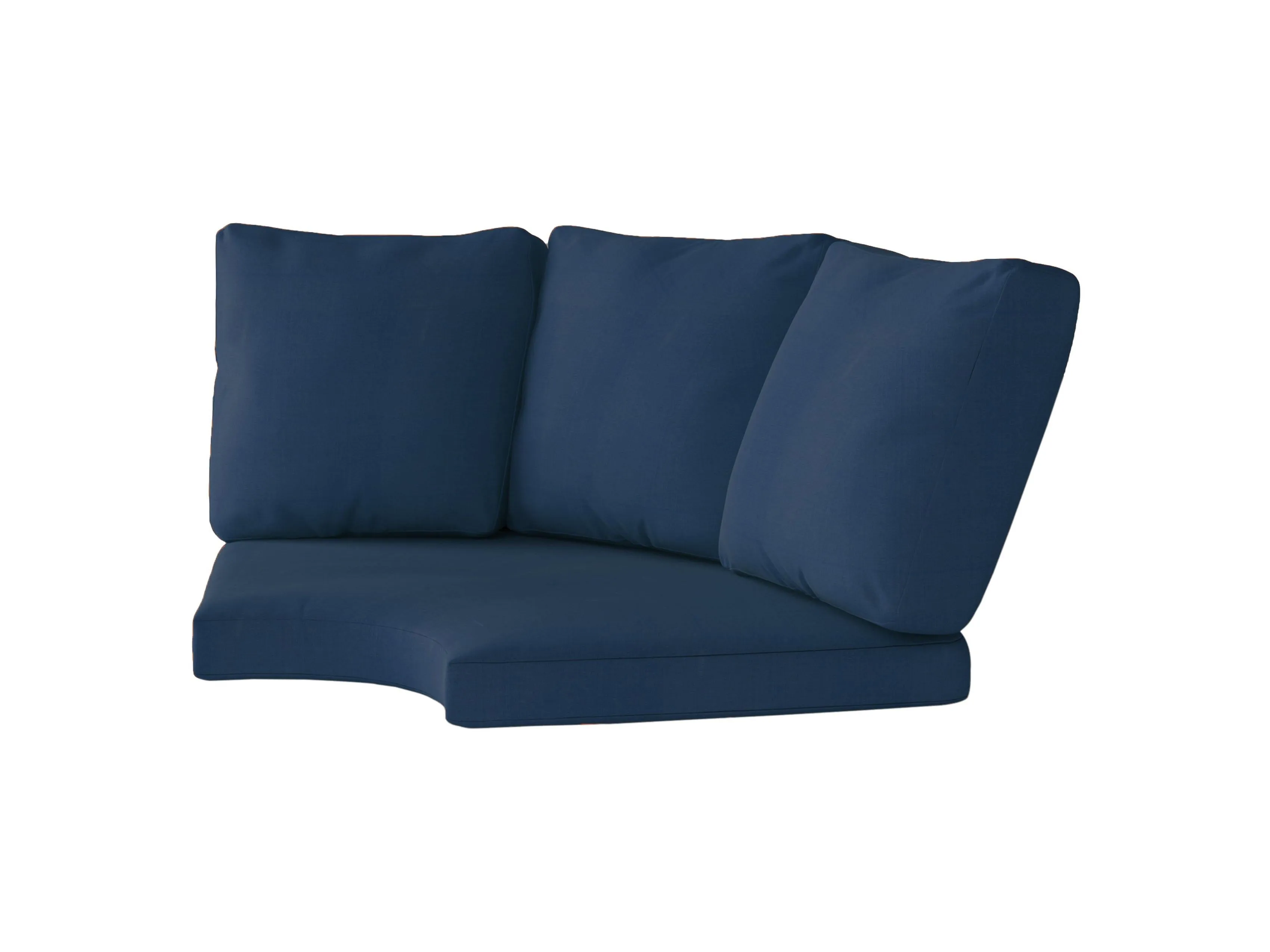 Replacement Back & Seat Round Corner Sectional Cushions 4pc - Navy