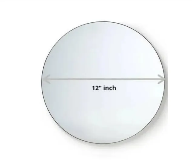 Round Acrylic Wall Mirror 12inch for Walls, Bathroom, Makeup mirros and Perfect Reflection and no Drilling Required, Easy to Stick Removing Back Side Wall Sticker