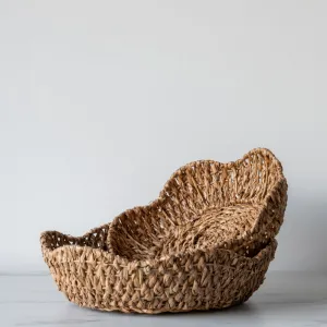 Round Scalloped Bankuan Baskets