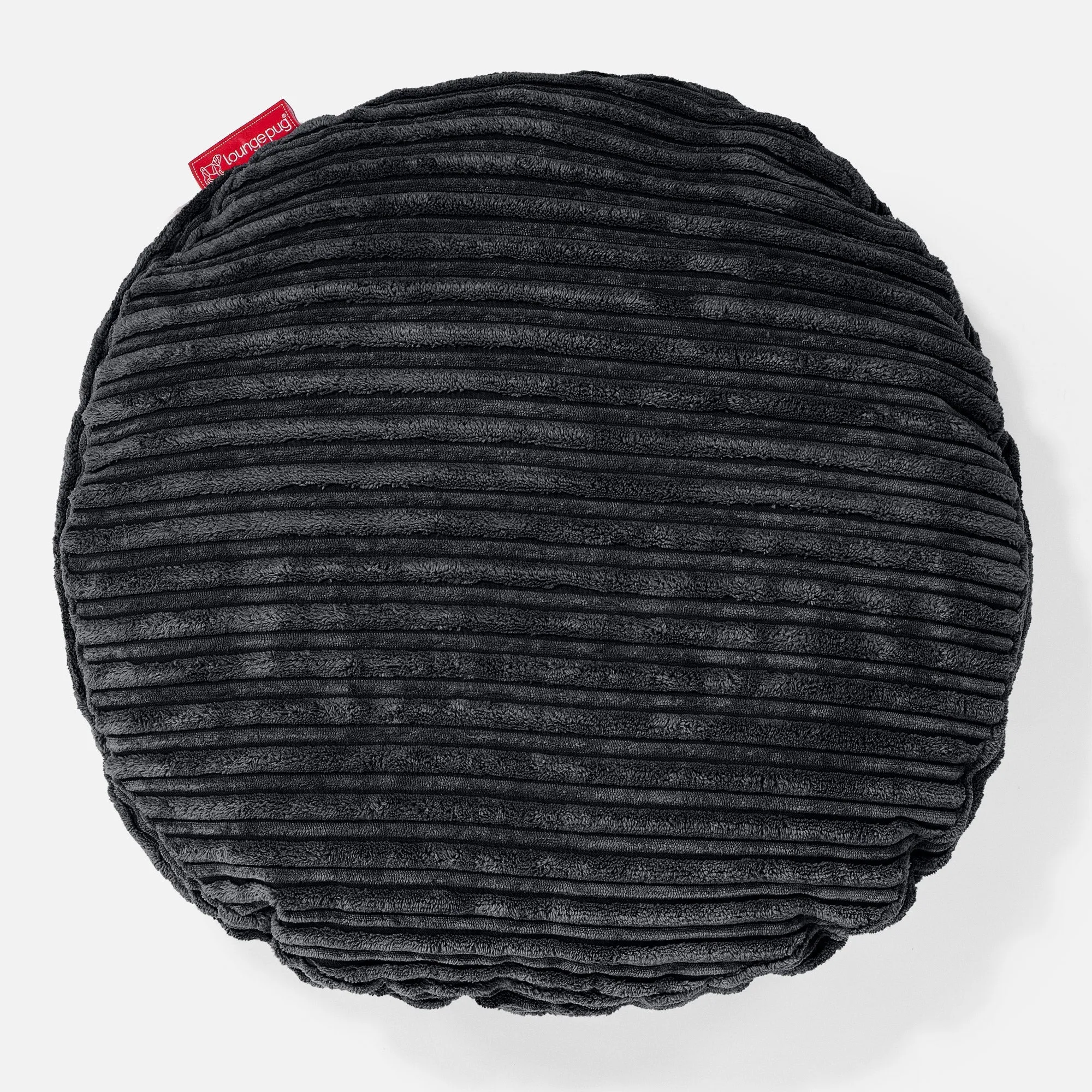 Round Scatter Cushion Cover 50cm - Cord Black