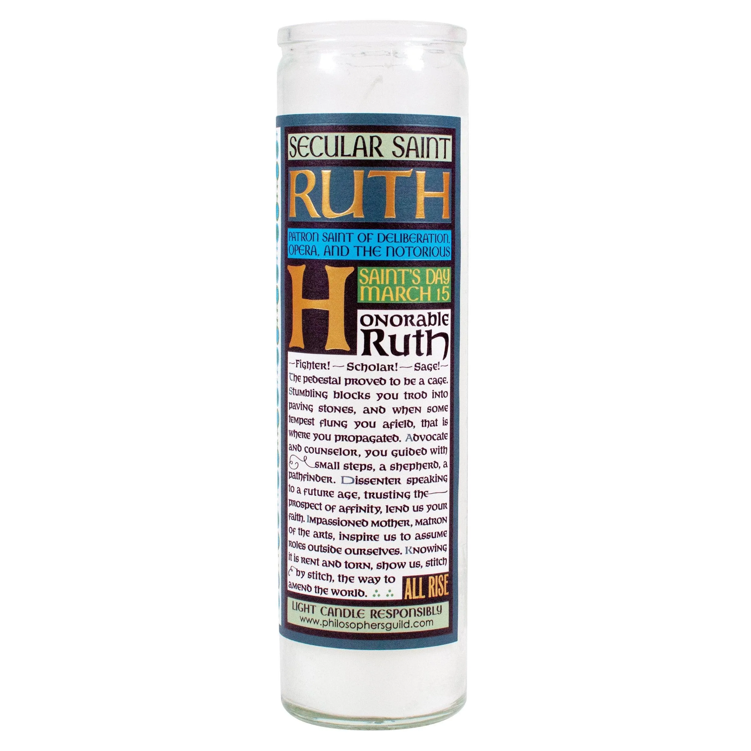 Ruth Bader Ginsburg Secular Saint Candle