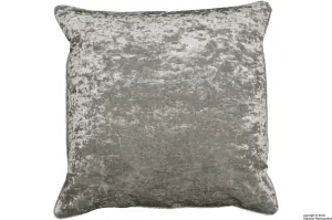 Serenity Crushed Velvet Cushion - Pewter