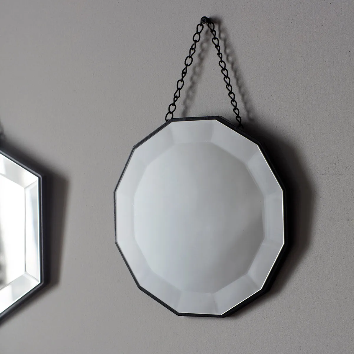 Set Of Three Bevelled Chained Mirrors -