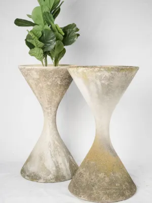 Set Of Two Willy Guhl-Style Hourglass Planters 37½"