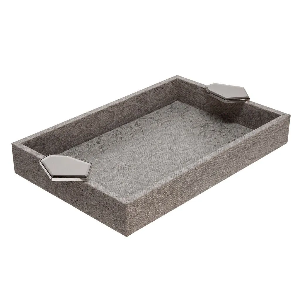 Snakeskin Print Trays Gray