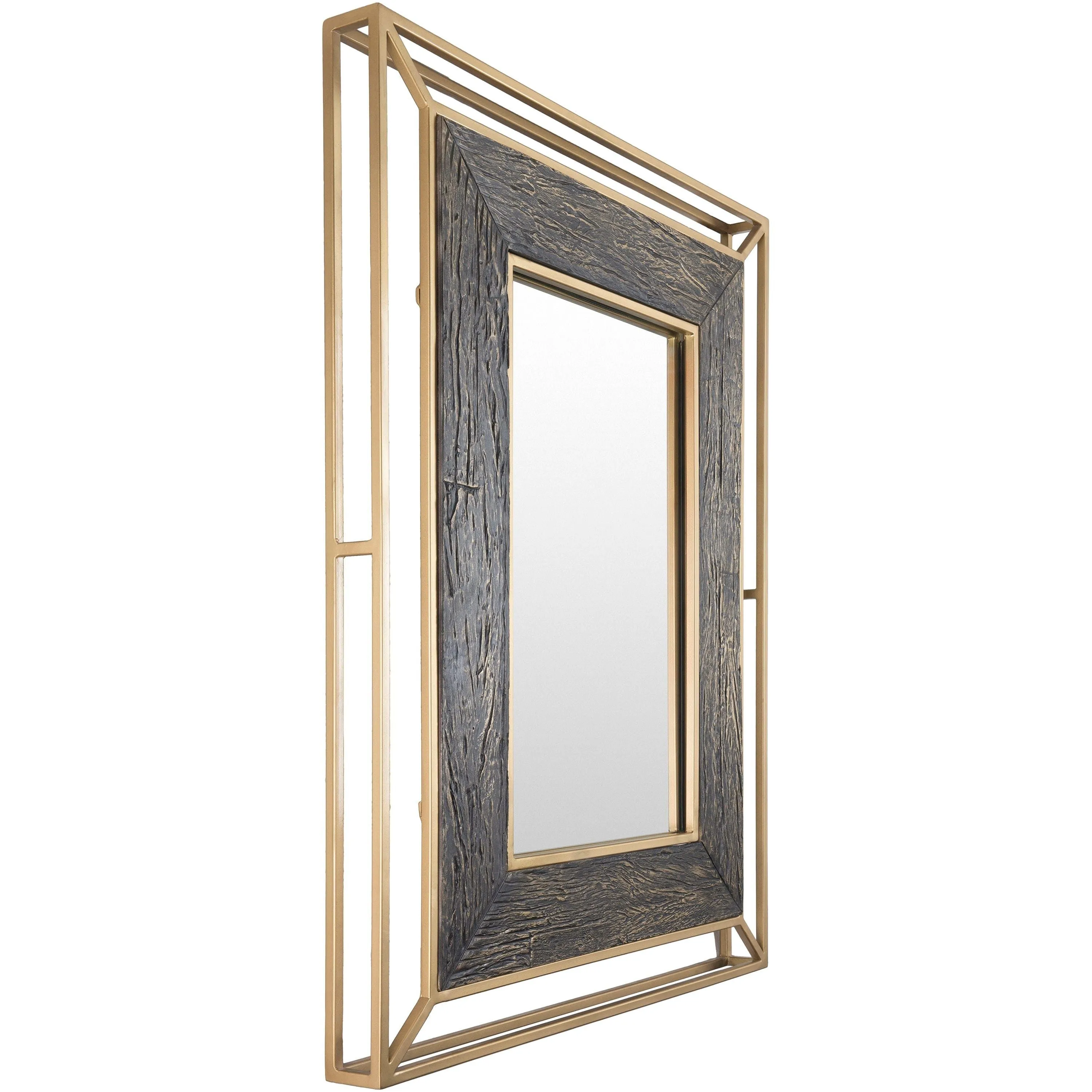 SURYA Allure Gold Decorative Wall Mirror 36W x 48H - LLU001-3648