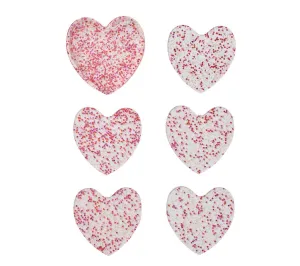 Sweetheart Coasters in Pink & Red, Set of 6 in a Caddy