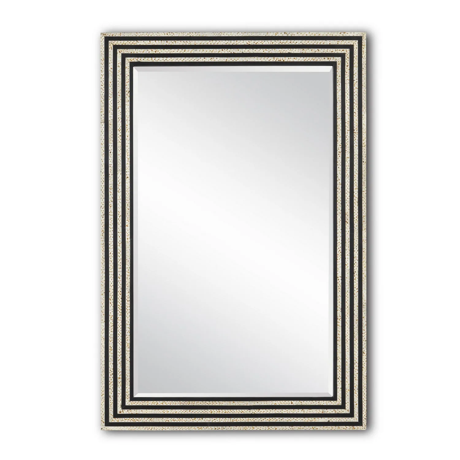 Taurus Mirror in White Speckle & Black