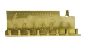 Unique Tin Menorahs in Gold