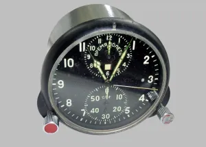 Vintage Soviet Aircraft AChS-1 Mechanical Cockpit Clock As Used in A MIG 21