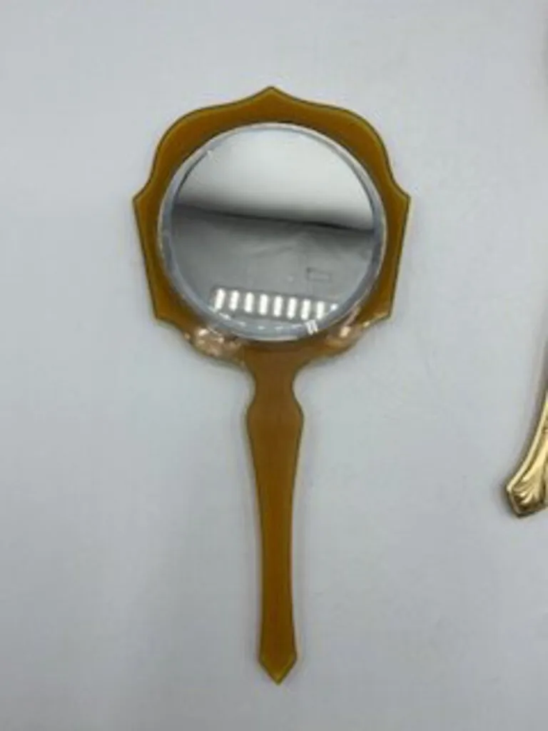 Vintage Vanity Hand Mirrors Estate Set of 3 Mirrors 1 Hairbrush /ro