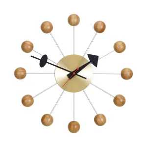 vitra | george nelson ball clock | cherry   brass