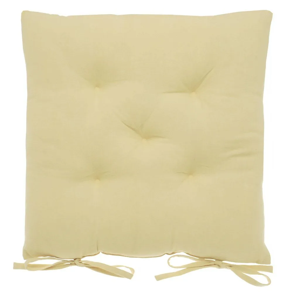 Walton & Co. 38cm Pale Yellow Soft Wash Seat Pad