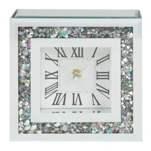 Widdop Hestia Crystal Border Mantel Clock 15cm